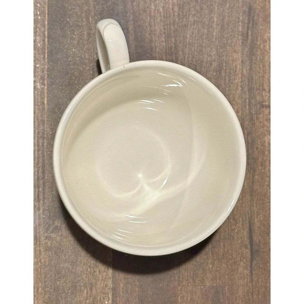 Portsmouth by Royal Stafford Flat Cup Ivory White Embossed Scalloped Edge b236‎